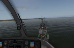 Approaching The landing Pad Of The Frigate with MD 902 payware Add On chopper For X Plane 10. Off The coast Of Durban, South Africa.