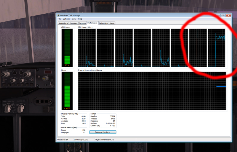 CPU's using AMD FX-8350 in FSX
